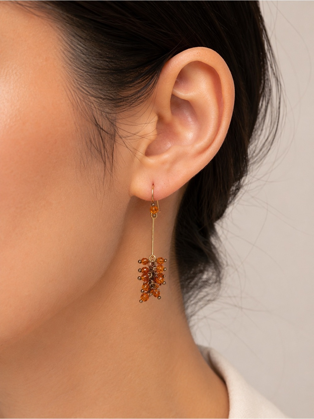Madewell Beaded Cluster Drop Earrings